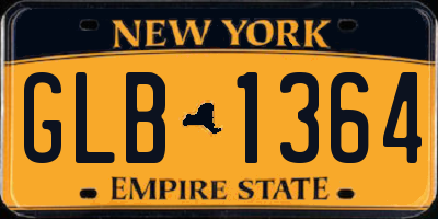 NY license plate GLB1364