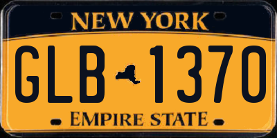 NY license plate GLB1370
