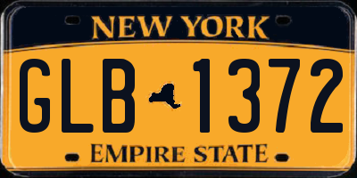 NY license plate GLB1372