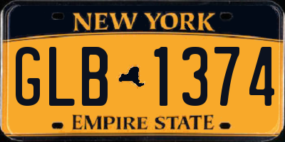 NY license plate GLB1374