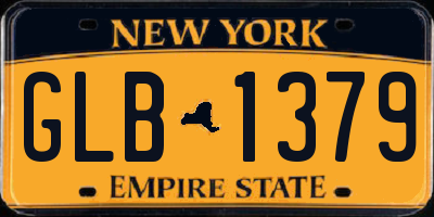NY license plate GLB1379