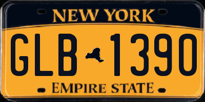 NY license plate GLB1390