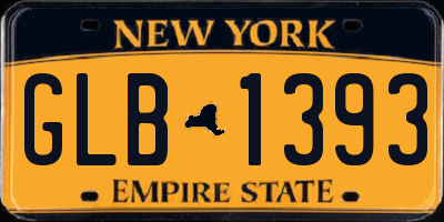 NY license plate GLB1393