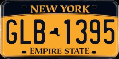 NY license plate GLB1395