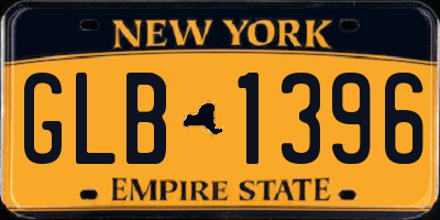 NY license plate GLB1396