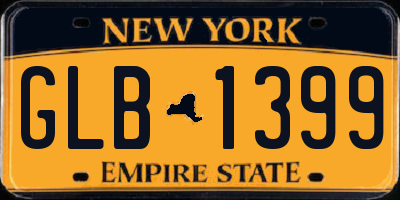 NY license plate GLB1399