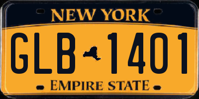 NY license plate GLB1401