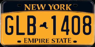 NY license plate GLB1408