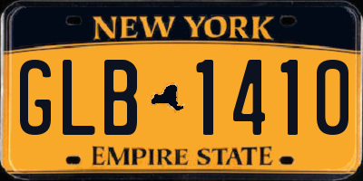 NY license plate GLB1410
