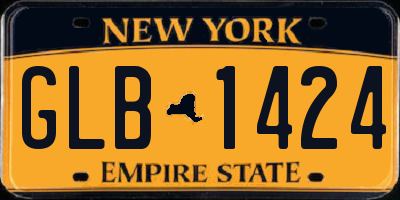 NY license plate GLB1424