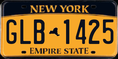 NY license plate GLB1425