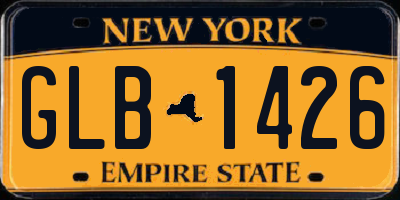 NY license plate GLB1426