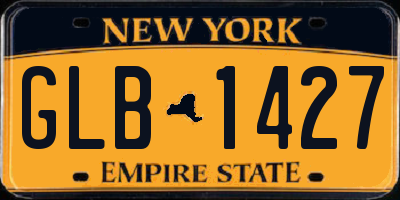 NY license plate GLB1427