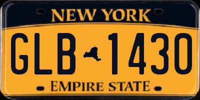 NY license plate GLB1430