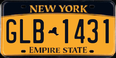 NY license plate GLB1431