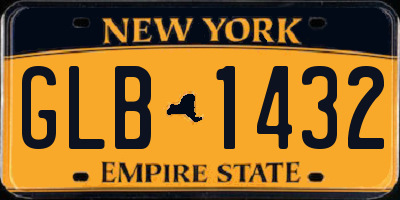 NY license plate GLB1432