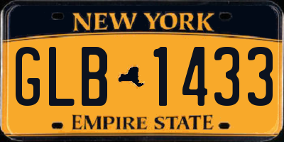 NY license plate GLB1433
