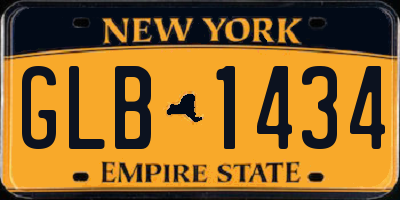 NY license plate GLB1434