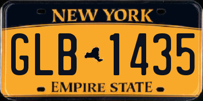 NY license plate GLB1435