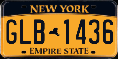 NY license plate GLB1436