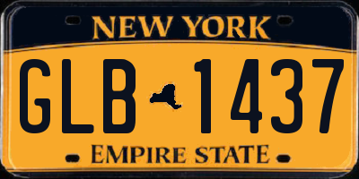 NY license plate GLB1437