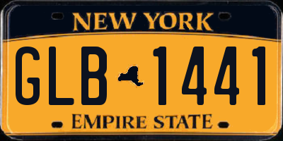 NY license plate GLB1441