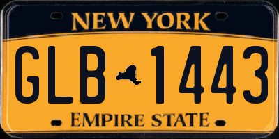 NY license plate GLB1443