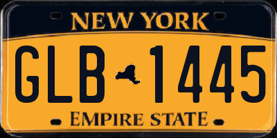NY license plate GLB1445