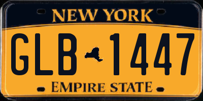 NY license plate GLB1447