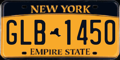 NY license plate GLB1450