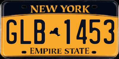 NY license plate GLB1453