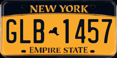NY license plate GLB1457