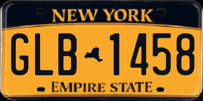 NY license plate GLB1458