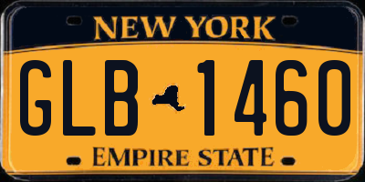 NY license plate GLB1460