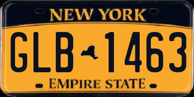 NY license plate GLB1463