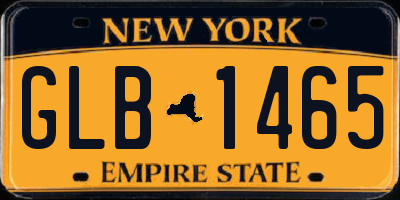 NY license plate GLB1465