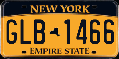 NY license plate GLB1466