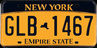 NY license plate GLB1467