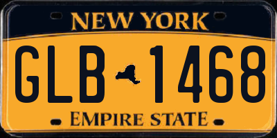 NY license plate GLB1468