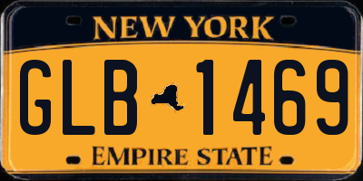 NY license plate GLB1469