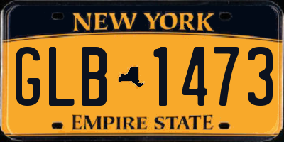 NY license plate GLB1473
