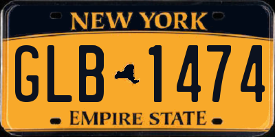 NY license plate GLB1474