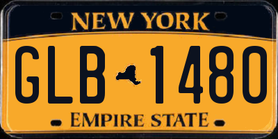 NY license plate GLB1480