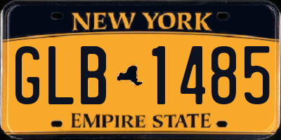 NY license plate GLB1485