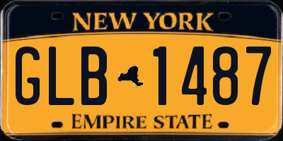 NY license plate GLB1487