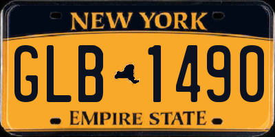 NY license plate GLB1490