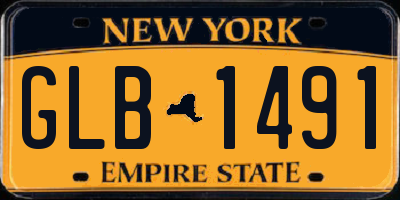NY license plate GLB1491