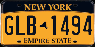 NY license plate GLB1494