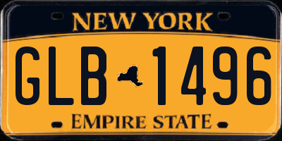 NY license plate GLB1496