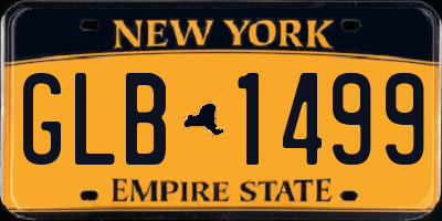 NY license plate GLB1499